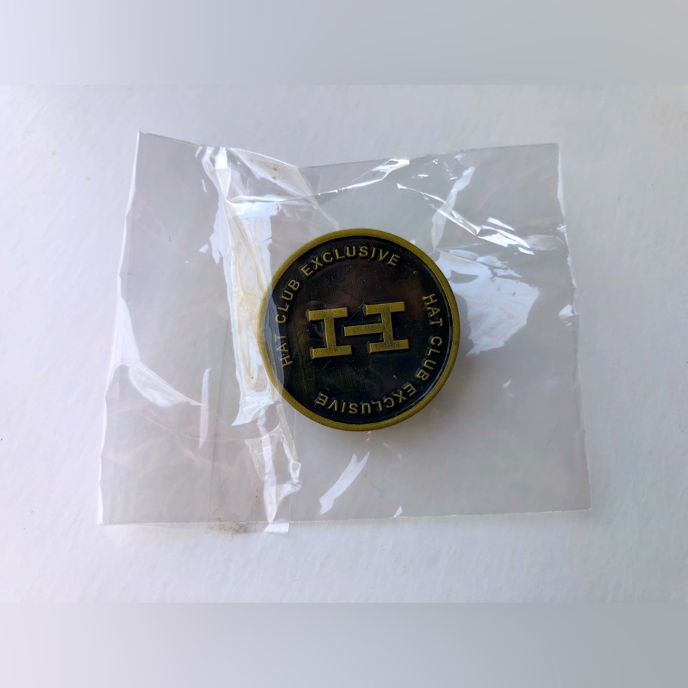 Hat Club Exclusive Pin Gold Bronze Color Quarter-Sized New in Package